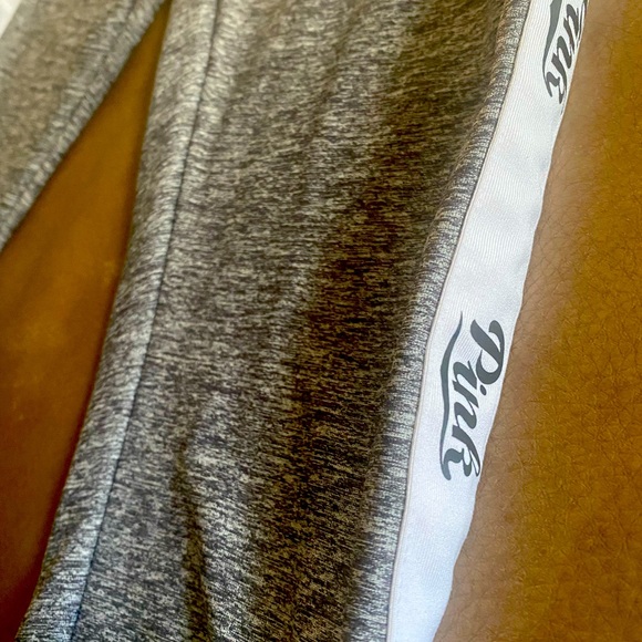 PINK Mesh Leggings, Salmon Grey Black, Size S - Picture 4 of 4